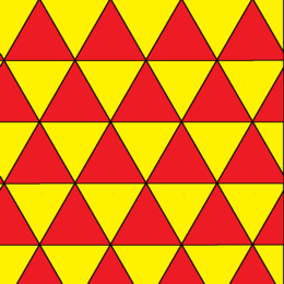 Tiling of the plane by regular triangles