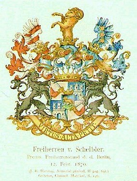 Wappen im preußischen Freiherrendiplom 1870