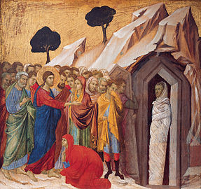 Duccio di Buoninsegna, La Résurrection de Lazare, 1310.