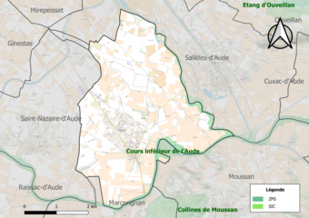 Site Natura 2000 sur le territoire communal.