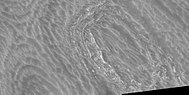Close view of honeycomb terrain, as seen by HiRISE under HiWish program