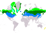 Aire de répartition du Sizerin flammé