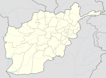 Map of Afghanistan with mark