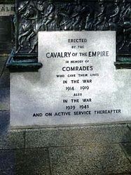 Plaque on Cavalry Memorial