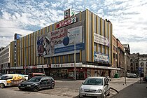 The Corvin Áruház (department store) (1926), after it was clad in aluminium in 1967