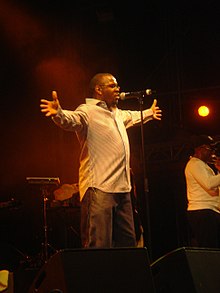 Musical Youth lead vocalist Dennis Seaton performing in Austria, 2005