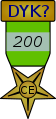 {{The 200 DYK Creation and Expansion Medal}} – Award for (200) or more creation and expansion contributions to DYK.