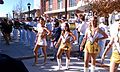 GT Marching Band in front of library