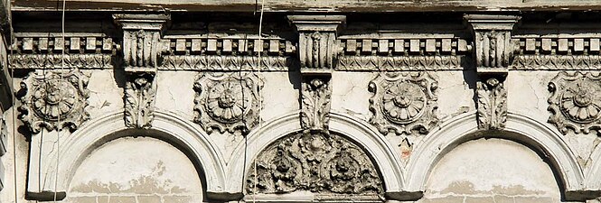 Detail of the facade frieze