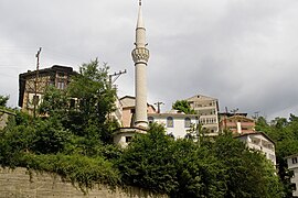 Houses and a mosque in Çaykara