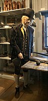 Rekonstruktion av en rotebåtsman i uniform m/1778. Marinmuseum.