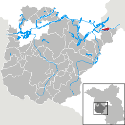 Läget för kommunen Kleinmachnow i Landkreis Potsdam-Mittelmark