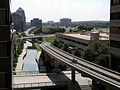 APT guideway and Tracks1/2 looking south from near Bell Tower/Mandalay Canal Station