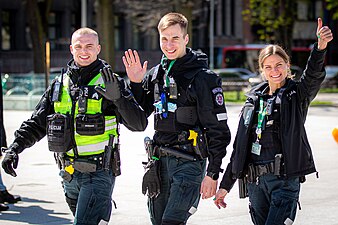 Lithuanian police officers in 2022