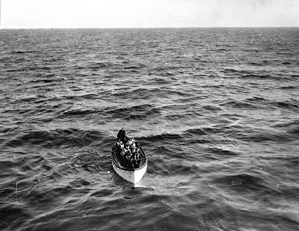 Titanic Lifeboat 6 Rowing To RMS Carpathia on April 15, 1912