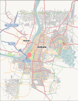 Location of Rabindra Sarovar within Kolkata