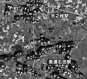 1948年車站位置 基於日本國土交通省之国土画像情報（彩色航拍）製作