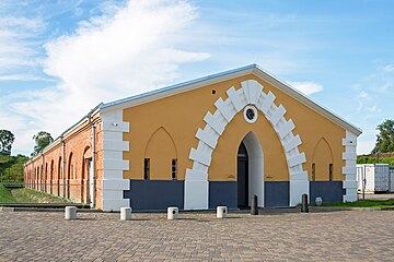 The main facade of the Gunpowder warehouse