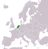 Location map for Malta and the Netherlands.