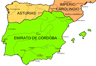 La marca hispánica del Imperio carolingio en el año 814.