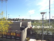 The light poles which once served the Polo Grounds Stadium in New York are now located in the Phoenix Municipal Stadium.