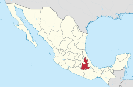 Puebla within Mexico