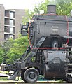 The smokebox (outlined in red) of Soo Line 1003 seen in Madison, Wisconsin, July 23 2005.