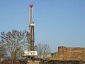 Saint-Martin-de-Bossenay : un puit de pétrole en cours de forage en février 2009