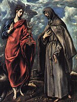 John the Apostle and St Francis by El Greco, c. 1600–1614
