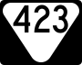 State Route 423 marker