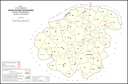 Map showing Shahgarh (#170) in Shahgarh CD block