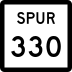 State Highway Spur 330 marker
