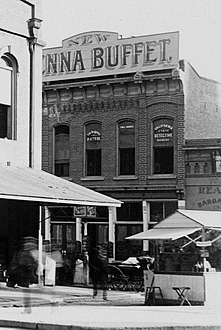 Vienna Buffet, which played a role in the city's LGBTQ history, seen sometime between 1891–1902