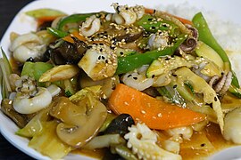 Yusanseul (stir-fried three ingredient dish)