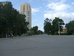 На перекрёстке с улицей Мосина