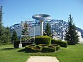 La halle olympique et la vasque olympique des Jeux olympiques d'hiver de 1992