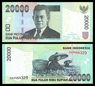 Twenty-thousand Indonesian rupiah at Banknotes of the rupiah, by Bank Indonesia