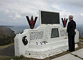 70th anniversary commemoration ceremony for the Battle of Iwo Jima on top of Mount Suribachi