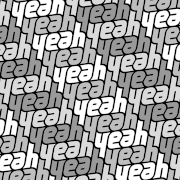 Tessellation build with the natural ambigram "Yeah".