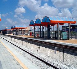 תחנת הרכבת אשקלון בקצה הקו לוד–אשקלון