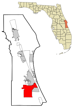 ブレバード郡内の位置の位置図