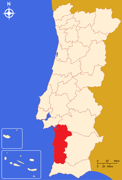 Localização do Alentejo Litoral