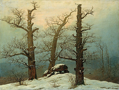 Cairn in Snow, by Caspar David Friedrich