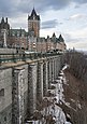 En bordure du château Frontenac. Avril 2022.