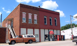 Storefronts at the corner of White and Division streets.