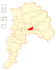 Map of the Panquehue commune in the Valparaíso Region