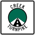 Creek Turnpike marker