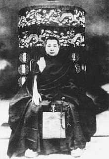 Black-and-white photograph of the Mongolian poet Danzanravjaa (1803-1856)