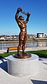 Sculpture of boxer David 'Bomber' Pearce, City of Newport