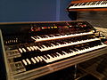A three manual digital synthesizer organ.